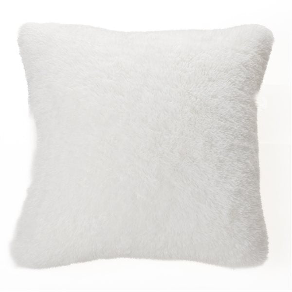 Brunelli Doudou White Faux Fur Throw Decorative Pillows