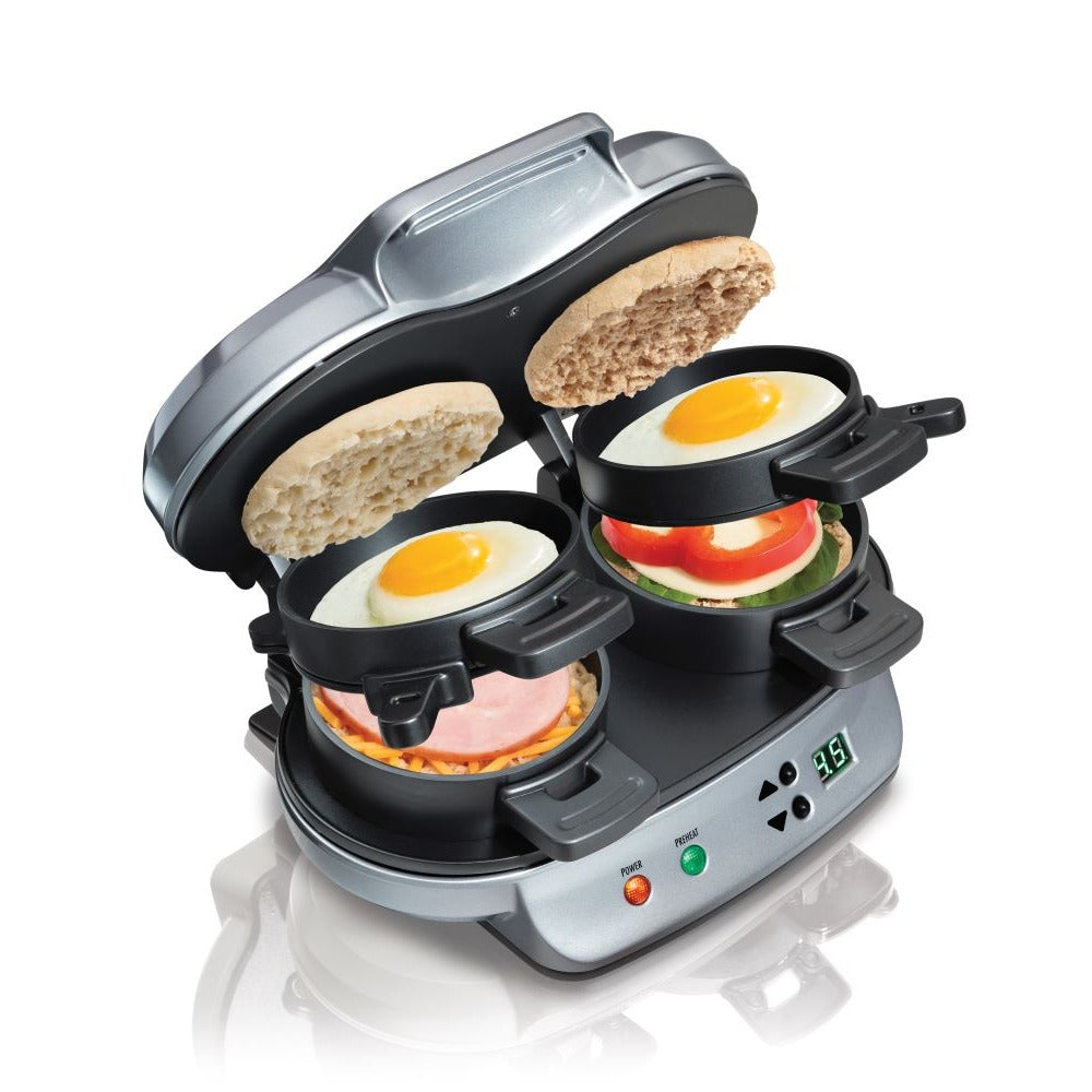 Hamilton Beach Dual Breakfast Sandwich Maker with Timer