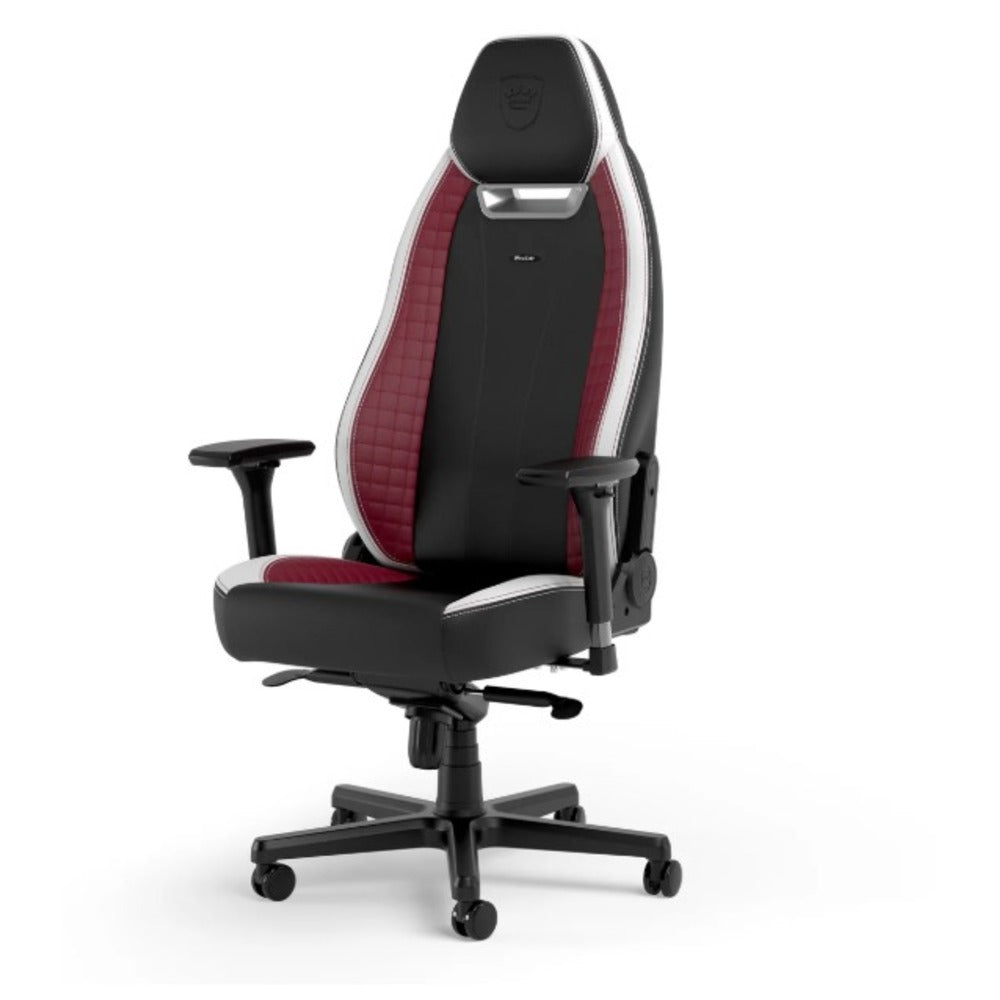 Noble LEGEND Gaming Chair - Black/White/Red - Faux Vegan Leather