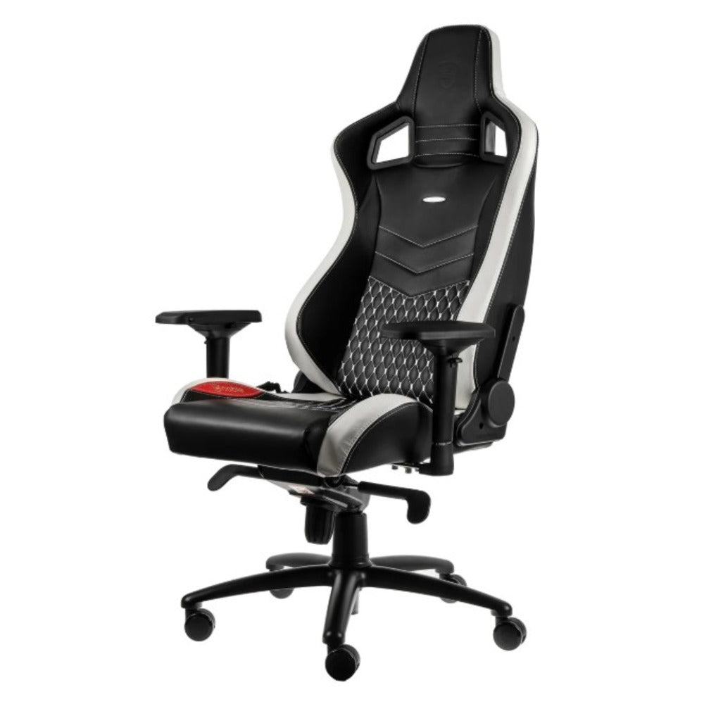 Noble EPIC Gaming Chair - black/red/white - Real Leather