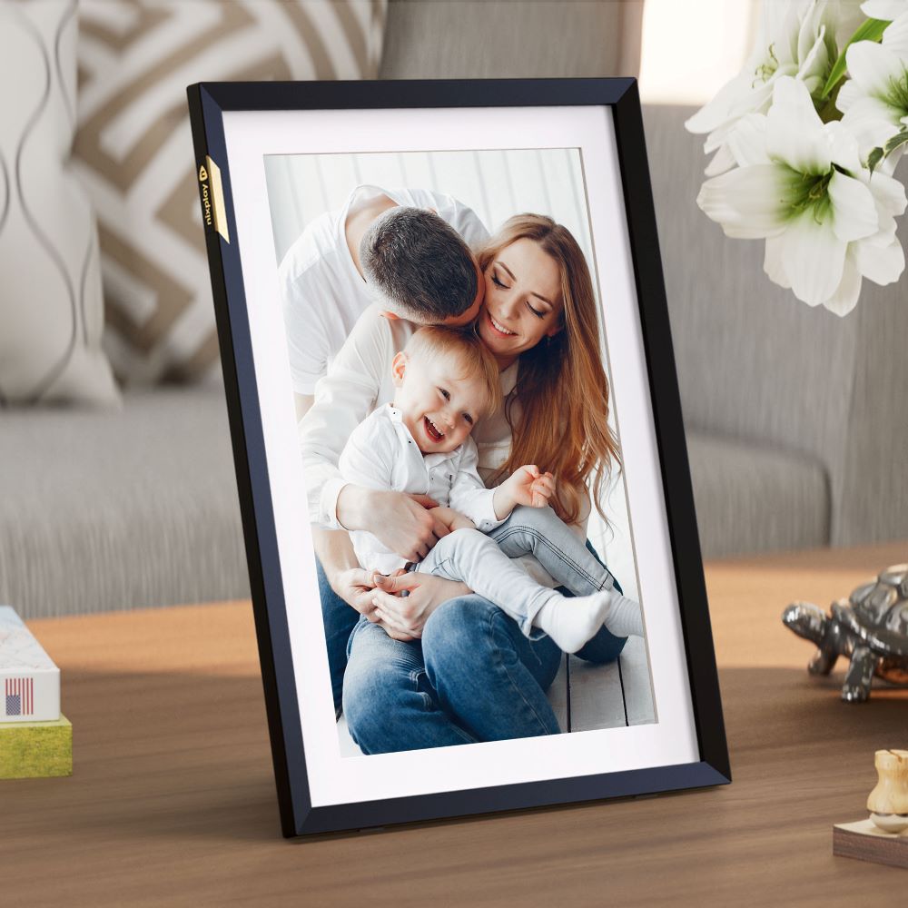 Nixplay 10.1 inch Touch Screen Digital Picture Frame with WiFi (W10P), Classic Matte Black, Share Photos and Videos Instantly via Email or App