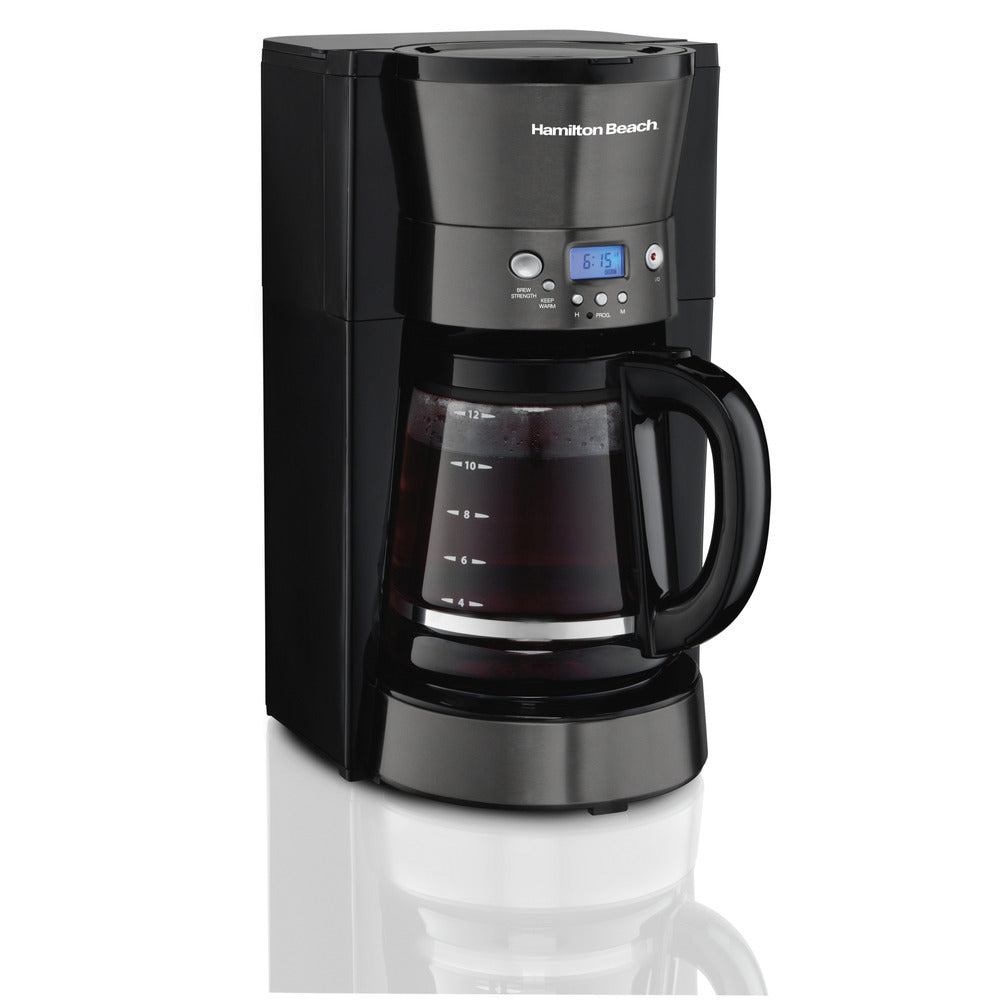 Hamilton Beach® Metallic Slate Programmable Coffee Maker 12 Cup Capacity