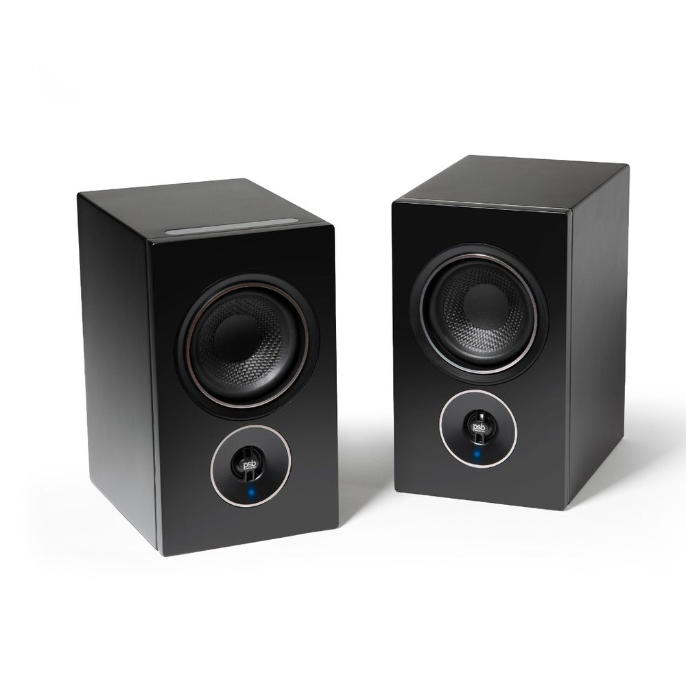 PSB Alpha iQ Streaming Powered Speakers with BluOS - Matte Black