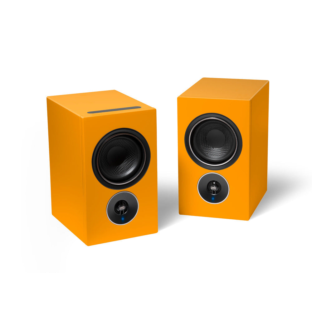 PSB Alpha iQ Streaming Powered Speakers with BluOS - Dutch Orange