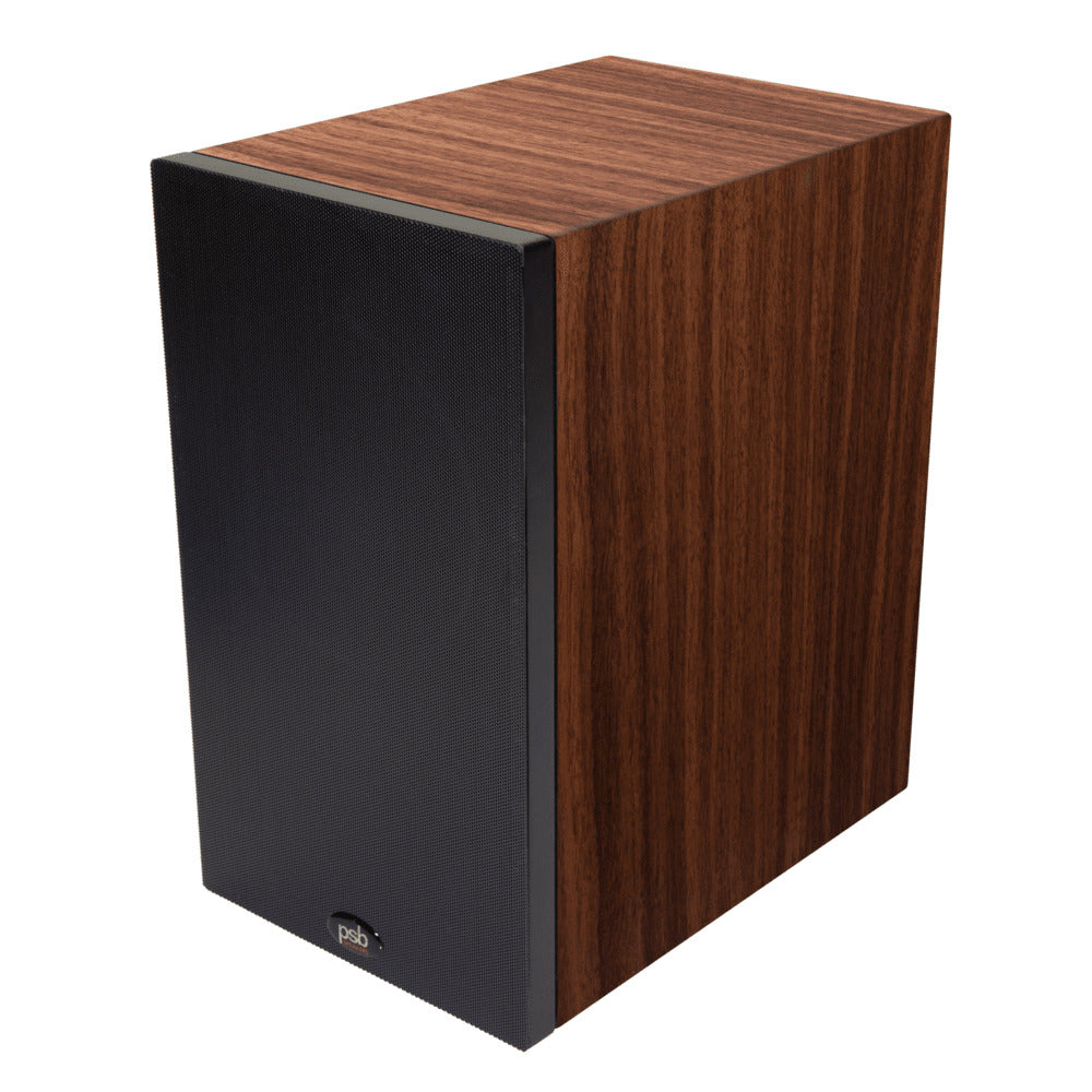 PSB Alpha P5 Bookshelf Speakers - Dark Walnut Woodgrain