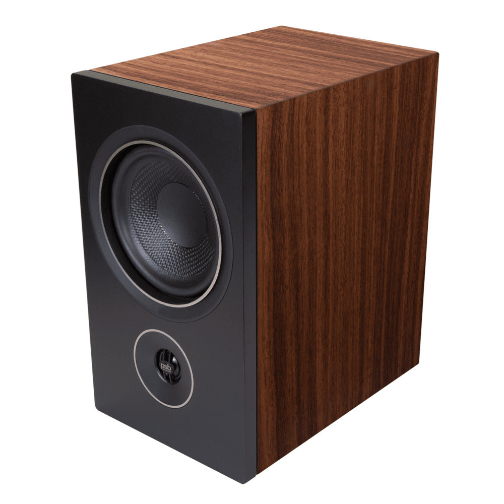 PSB Alpha P5 Bookshelf Speakers - Dark Walnut Woodgrain