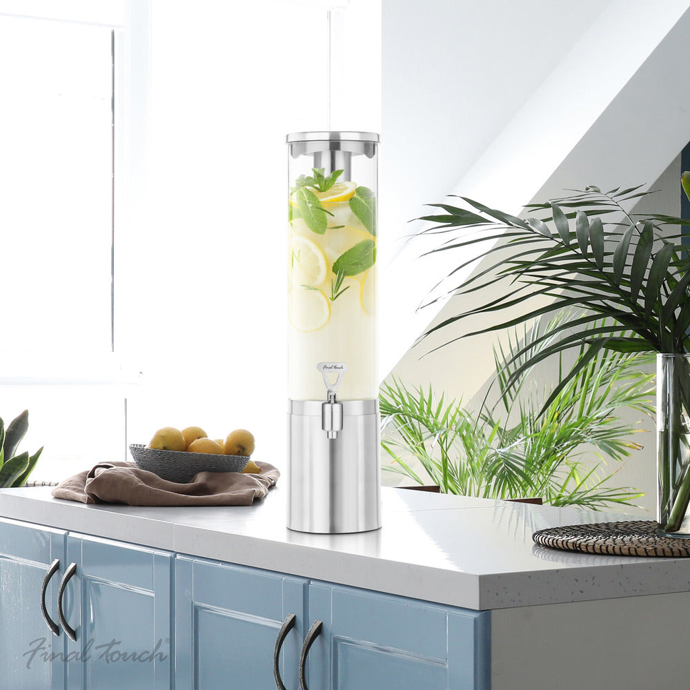 Final Touch® 2.5 L Stainless Steel & Glass Beverage Dispenser