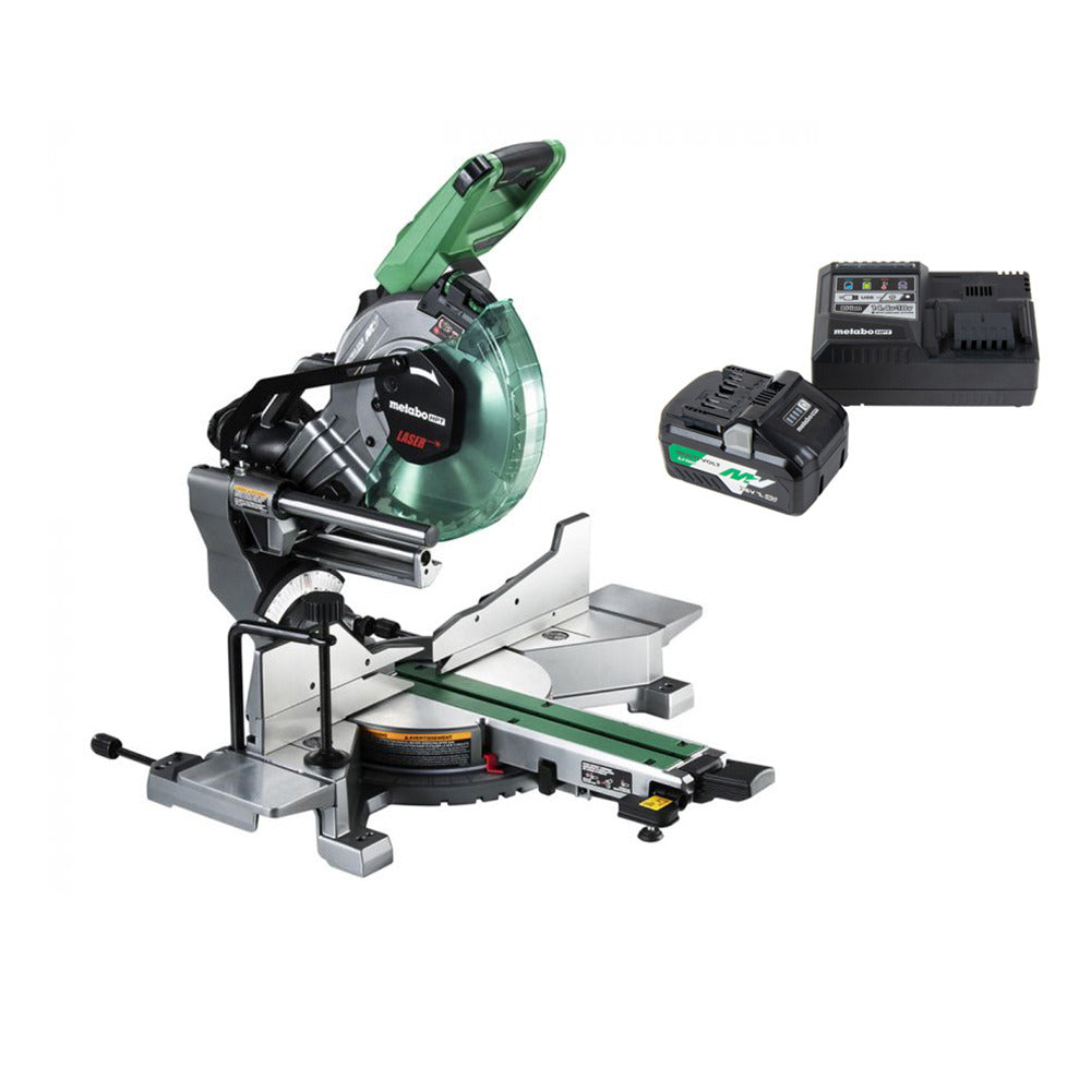 Metabo 36V 10 in Double Bevel Mitre Saw with Battery Charger Kit