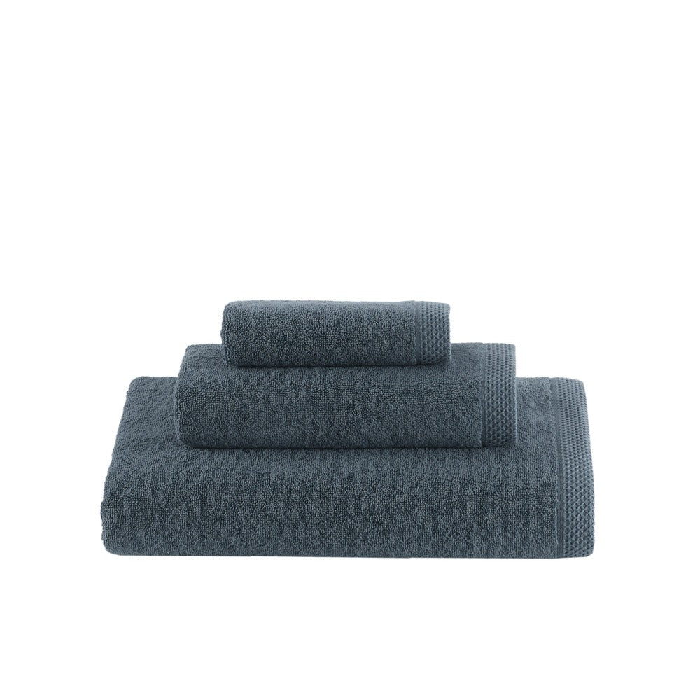 Talesma Côte d'Azur Towel Set - 4-Piece Ensemble Featuring Bath Sheet and Towels - Blue Stone