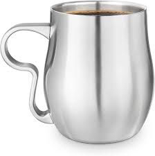 Final Touch® Double-Wall Brushed Stainless Steel Curvy Cup