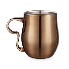 Final Touch® Double-Wall Stainless Steel Curvy Cup - Burnt Copper