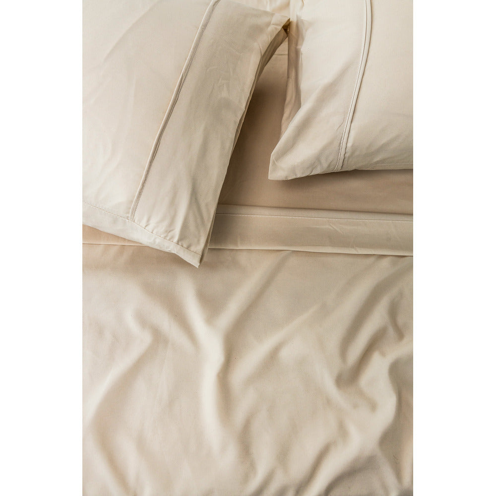 DBCchez Vous Parure de Draps Microfibre Crème Queen