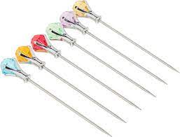 Final Touch® Diamond Cocktail Picks - Multicolour - Set of 6