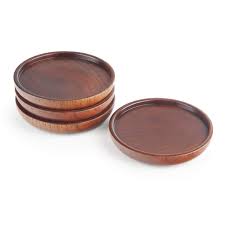 Final Touch® Solid Wood Drink Coasters - Set of 4