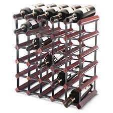 Final Touch® Assembled 30 Bottle Wine Rack - Cherry Finish