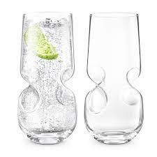 Final Touch® Bubbles Seltzer / Bubbly Beverage Glasses - Set of 2 - 17 oz (500 ml)