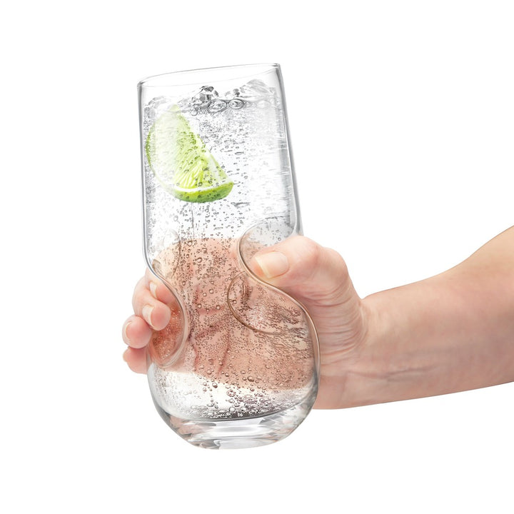 Final Touch® Bubbles Seltzer / Bubbly Beverage Glasses - Set of 4 - 17 oz (500 ml)