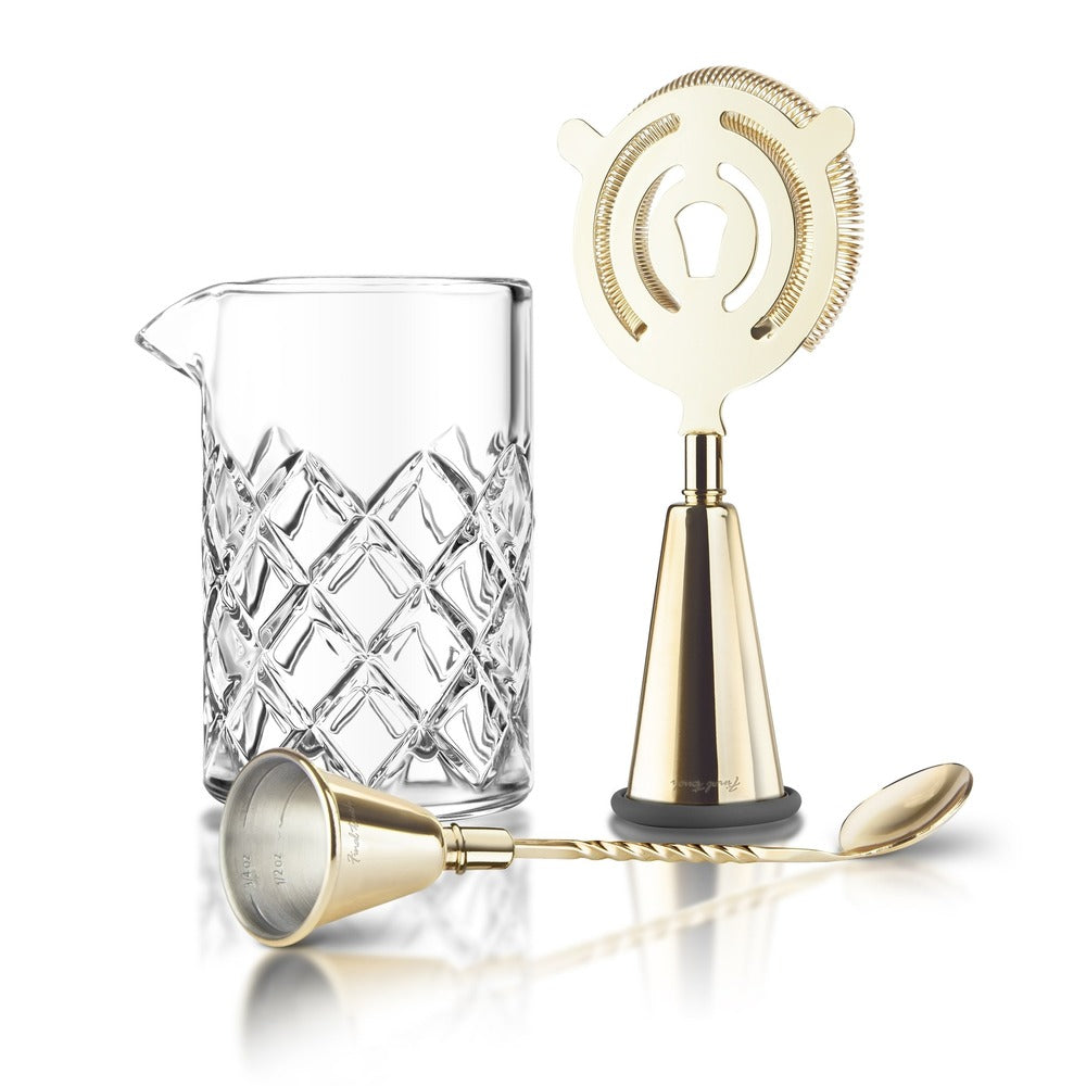 Final Touch® Brass Cocktail Mixing Set