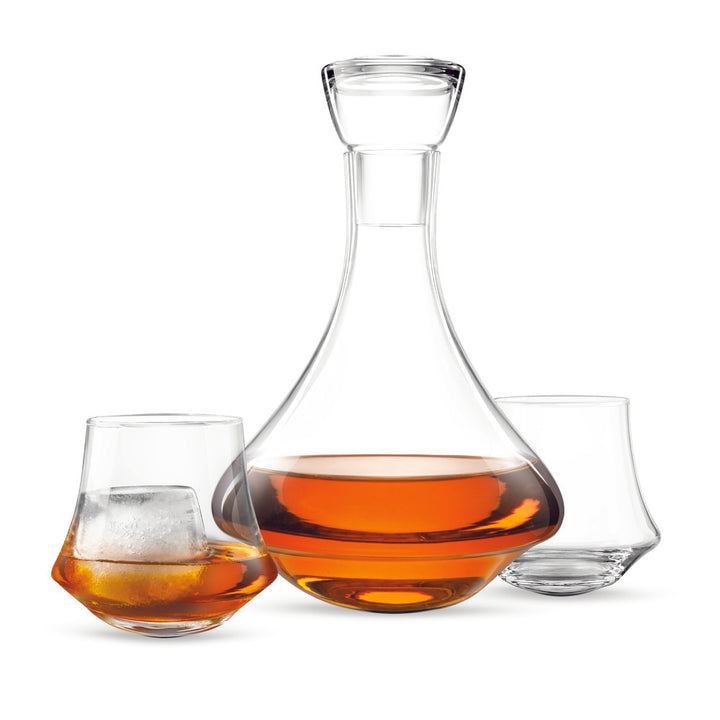 Final Touch Revolve Decanter Set with 2 Revolve DOF Glasses