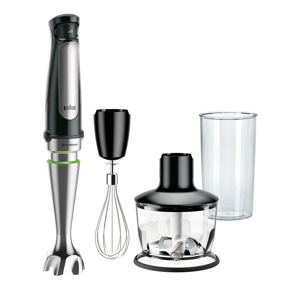 Braun MultiQuick Immersion Hand Blender (2-Cup Food Processor, Whisk, Beaker)