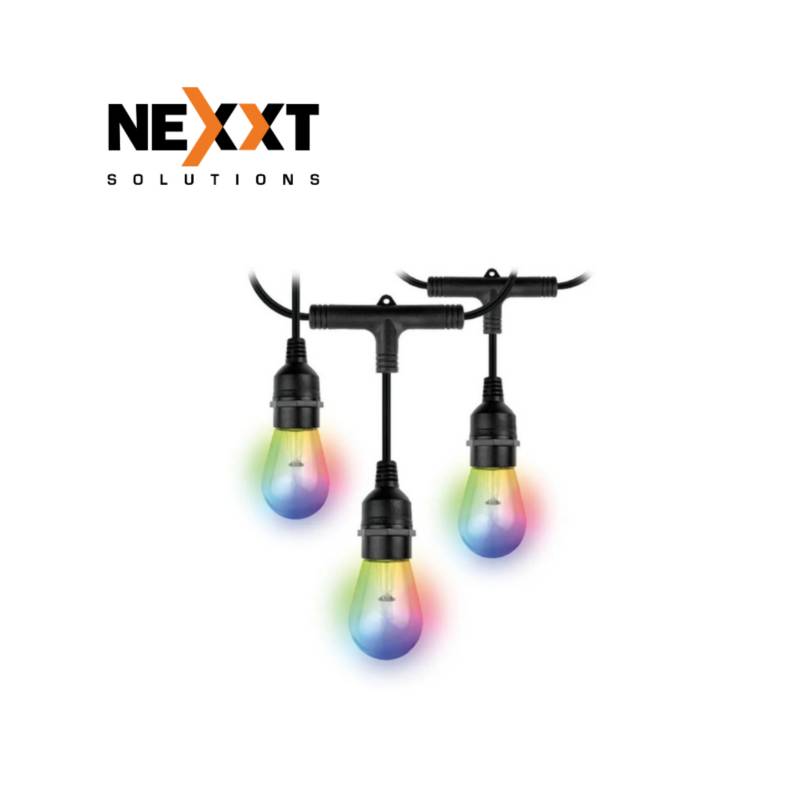 Nexxt Smart Home Outdoor Wi-Fi String Lights (Black)