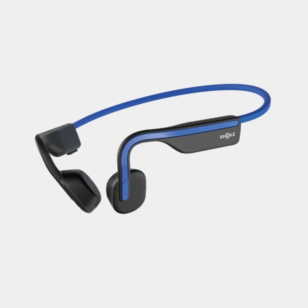 Casque Bluetooth Shokz OpenMove avec micro à conduction osseuse - Léger - Résistant à l'eau IP55 - Elevation Blue