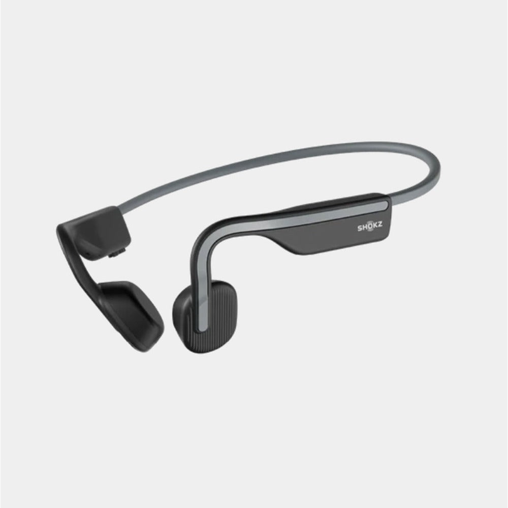 Casque Bluetooth Shokz OpenMove avec micro à conduction osseuse - Léger - Résistant à l'eau IP55 - Gris ardoise