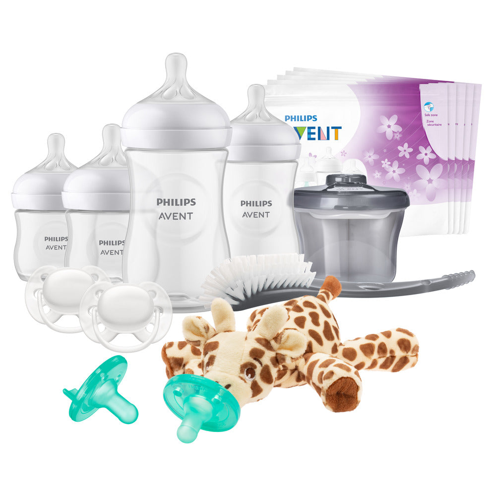 Philips Avent Natural Baby Bottle with Natural Response Nipple, Essentials Baby Gift Set